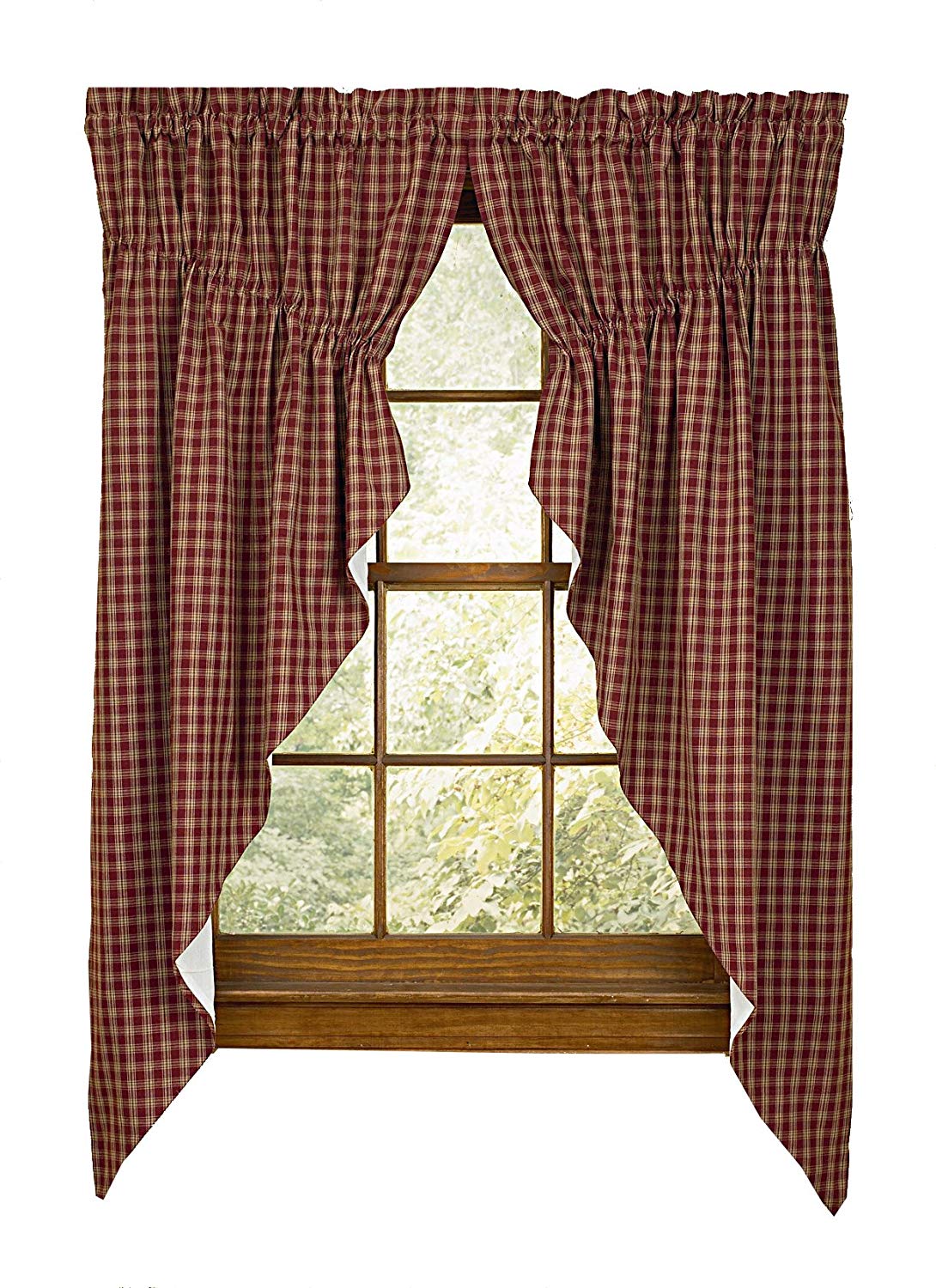 Sturbridge Wine Plaid Curtains Everything Log Homes