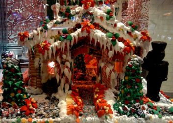 very detailed gingerbread house