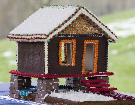 gingerbread house by the sea