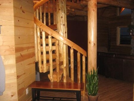 circular staircase made of wood