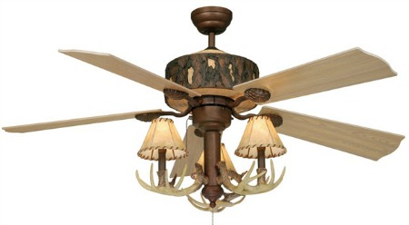 rustic antler ceiling fan