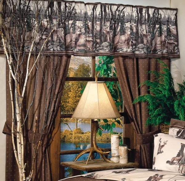White Tail Dreams valance with curtains