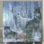 Mazeppa wolves shower curtain