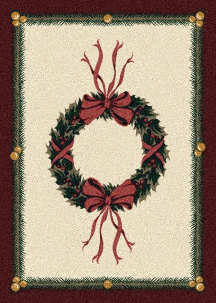 Milliken Winter Holiday wreath rug