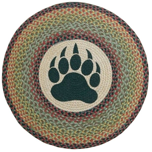 round braided bear paw rug