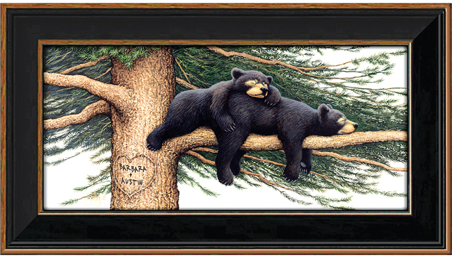 personalized black bear print