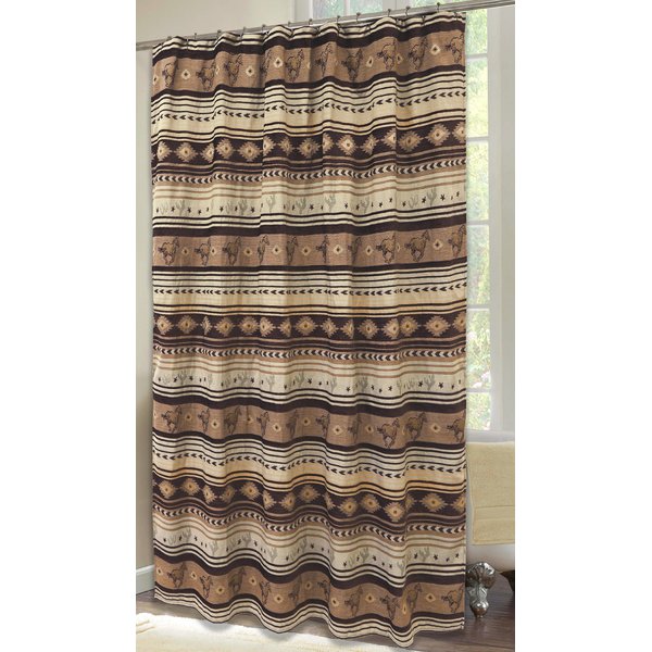 brown mustang shower curtain