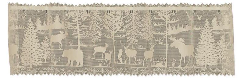 cosette valance with deer in a forest