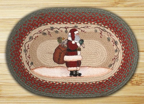 Earth Rugs Santa braided rug