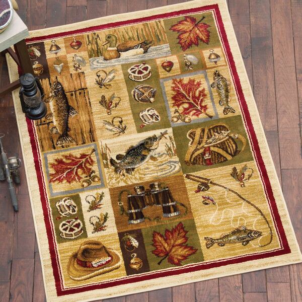 fly fishing time rug