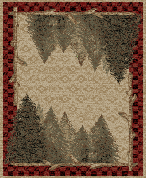 Mayberry forest antique rug
