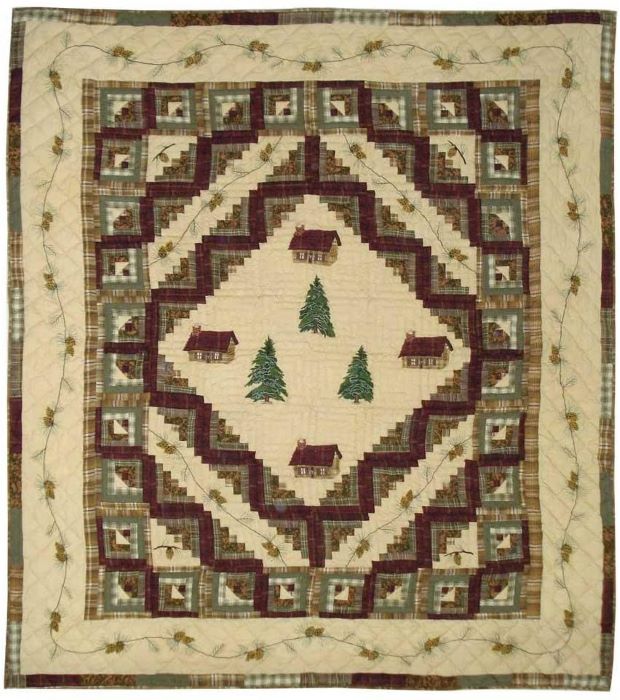Patch Magic forest log cabin quilt