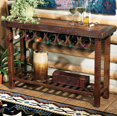horseshoe wine rack table