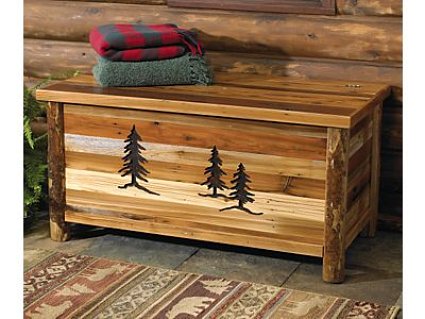 rustic cabin blanket chest