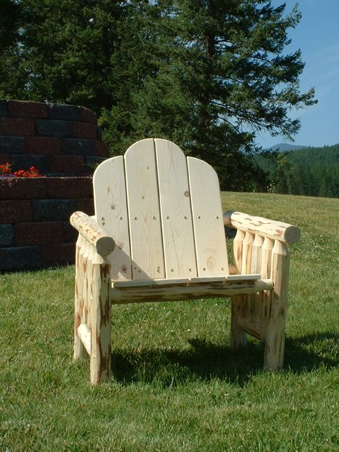 log deck chair