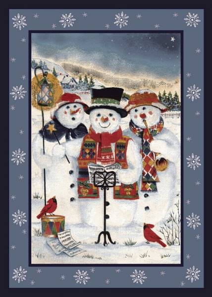 Milliken Merry Minstrels snowman rug