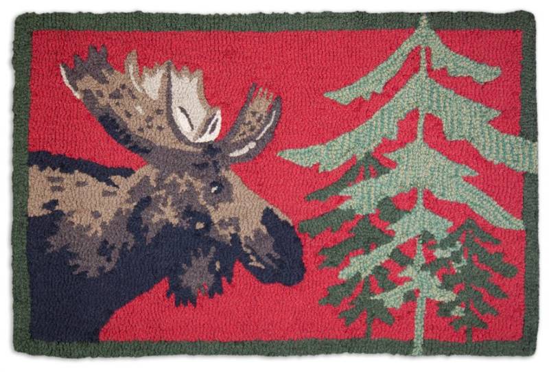 Chandler 4 Corners moose and pines rug