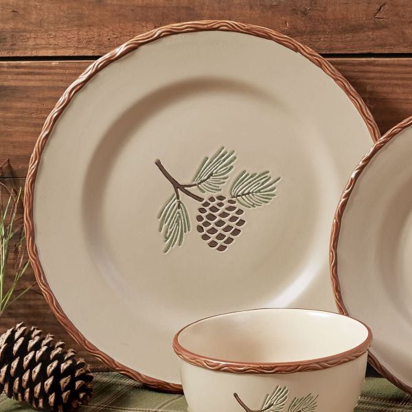 northwoods northern pinecone dinnerware