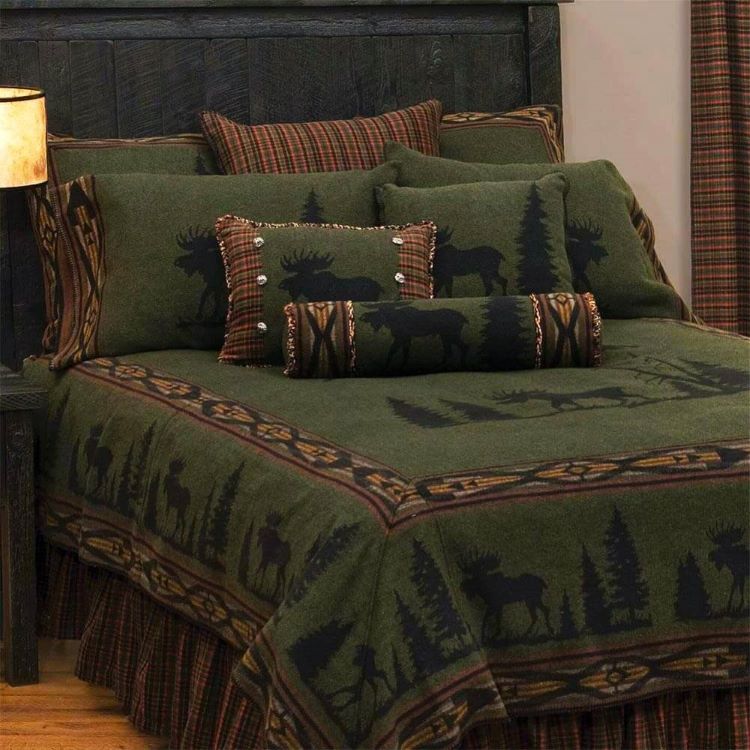 pine moose bedspread set