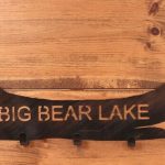 Pine Trees and Canoe Personalized Coat Rack