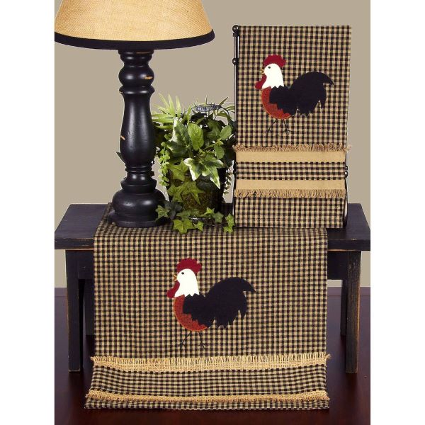 Rise and shine rooster table runner