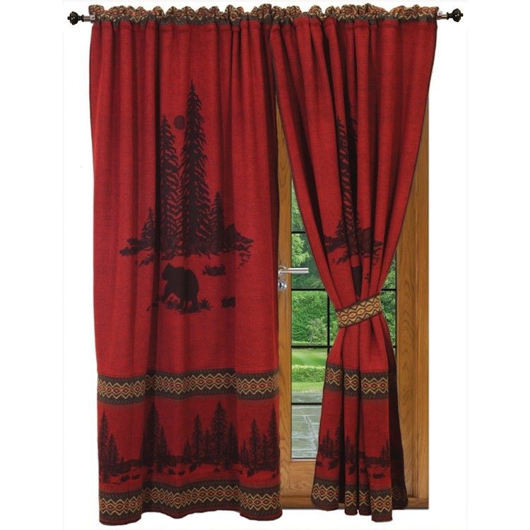 Wooded river bear drapes