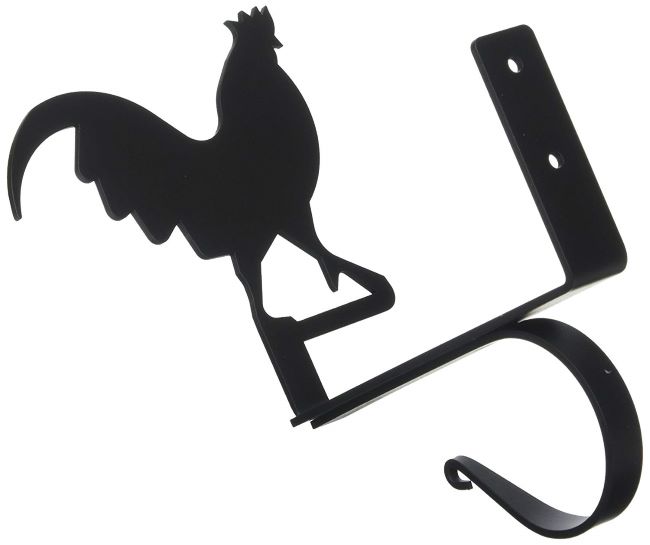 black rooster curtain shelf brackets