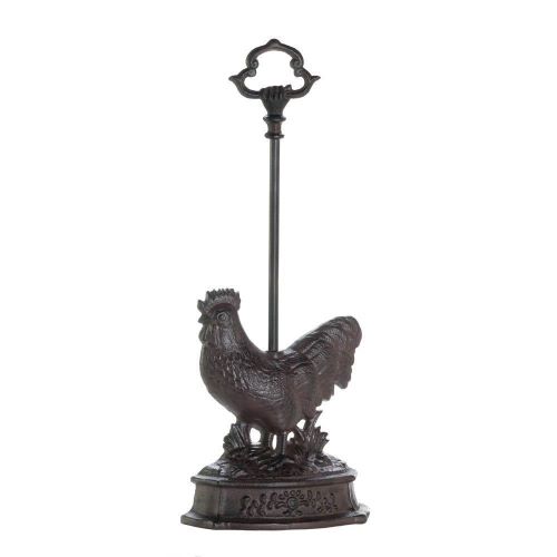 cast iron rooster door stop