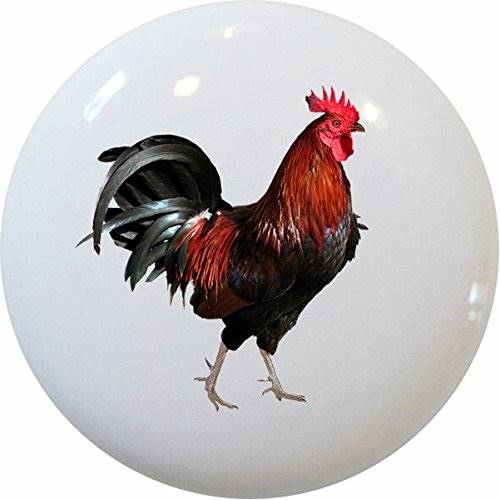 ceramic rooster knob