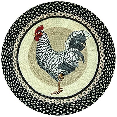 braided rooster rug
