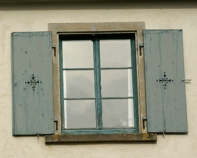 fine detail on cutouts of shutters