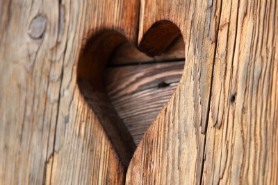 heart cutout with rounded edges on shutters