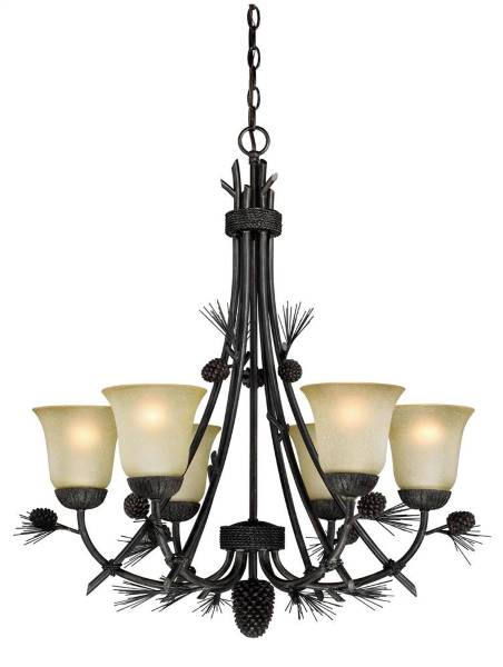 Sierra pine cone chandelier