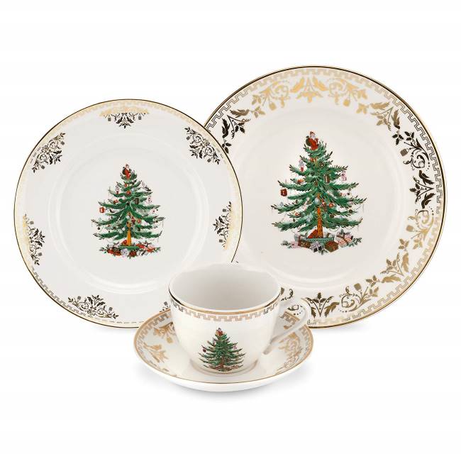 Spode Christmas tree gold dinnerware