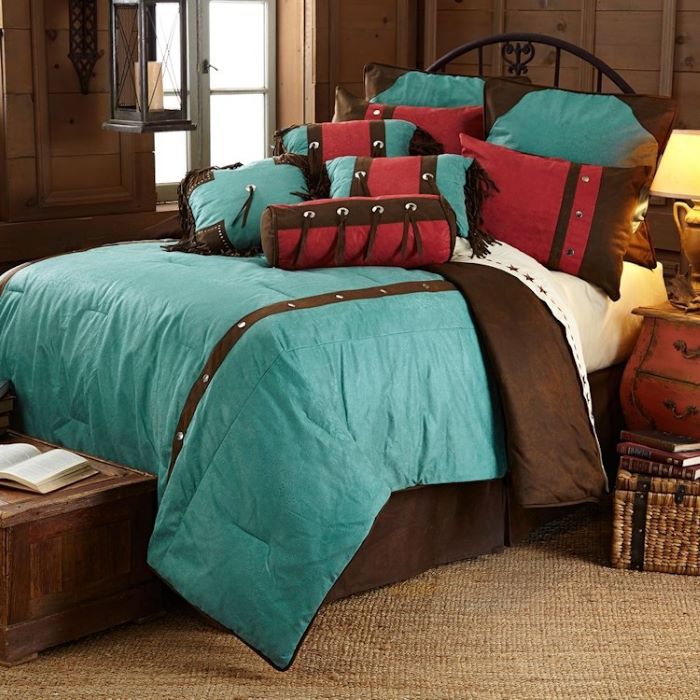 Cheyenne turquoise comforter collection