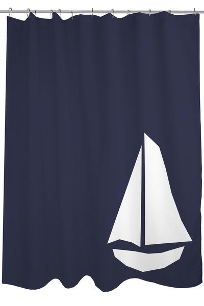 vintage sailboat shower curtain