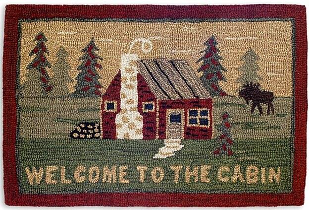 welcome to the cabin rug