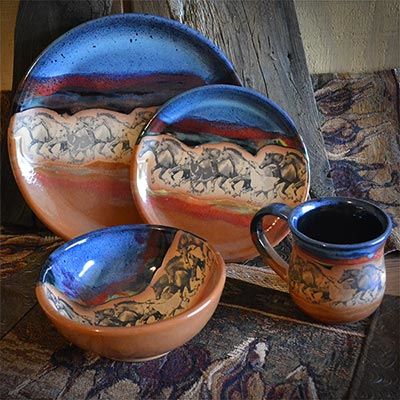 wild horses dinnerware