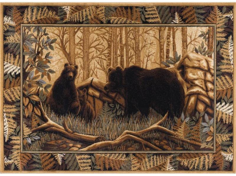 Tayse Woodland Bears rug